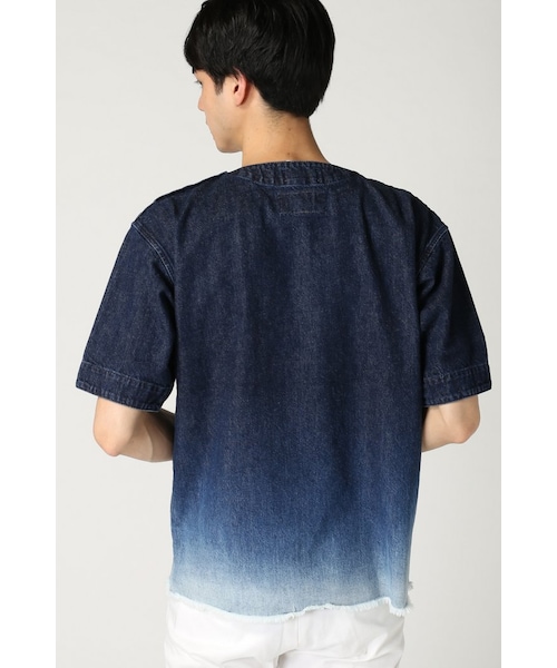 417 EDIFICE（フォーワンセブンエディフィス）の「417*WORLD WORKERS デニムクルーネック TEE（トップス・メンズ・ネイビー/サックスブルー・M/L）」の5枚目の写真