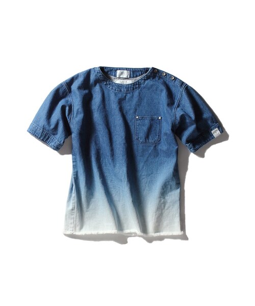 417 EDIFICE（フォーワンセブンエディフィス）の「417*WORLD WORKERS デニムクルーネック TEE（トップス・メンズ・ネイビー/サックスブルー・M/L）」の15枚目の写真