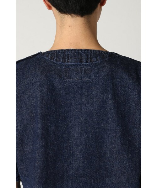 417 EDIFICE（フォーワンセブンエディフィス）の「417*WORLD WORKERS デニムクルーネック TEE（トップス・メンズ・ネイビー/サックスブルー・M/L）」の7枚目の写真