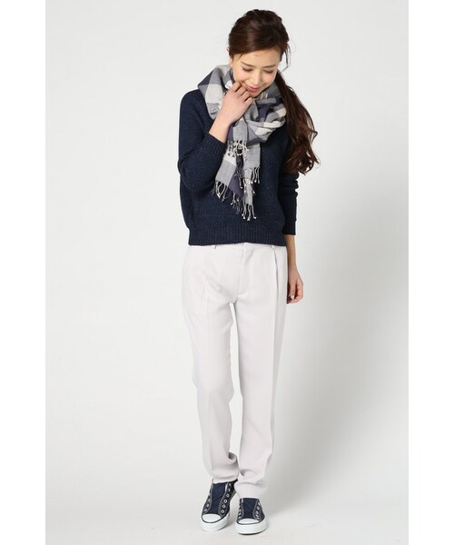 IENA（イエナ）の「エステルダブルクロスタックパンツ（パンツ・レディース・ブラック/グレーB/ピンク・34/36/38/40）」の13枚目の写真