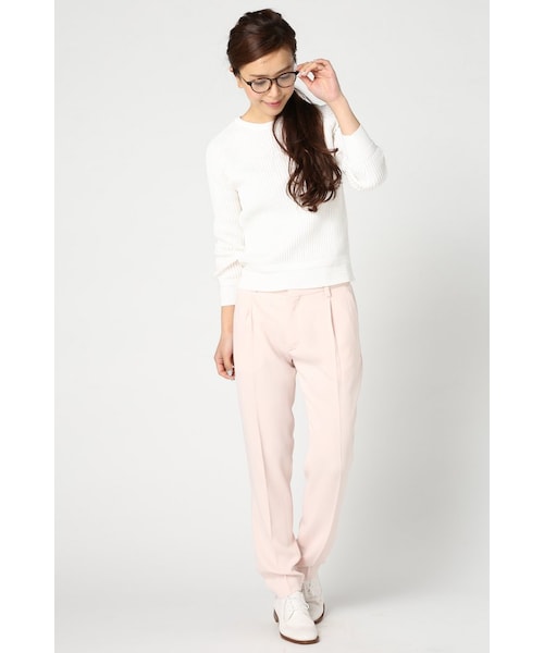 IENA（イエナ）の「エステルダブルクロスタックパンツ（パンツ・レディース・ブラック/グレーB/ピンク・34/36/38/40）」の15枚目の写真