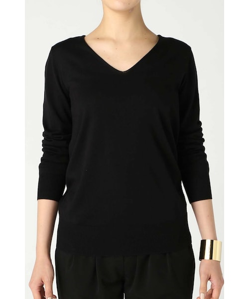 アパルトモン PIMA COTTON SILK VNECK KNIT Cotton 3G Vneck Knit（ニット／セーター）｜L'Appartement