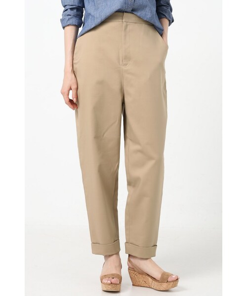 plage（プラージュ）の「《予約》二重織り ストレッチパンツ（パンツ・レディース・ナチュラル/ベージュ・34/36/38）」の2枚目の写真