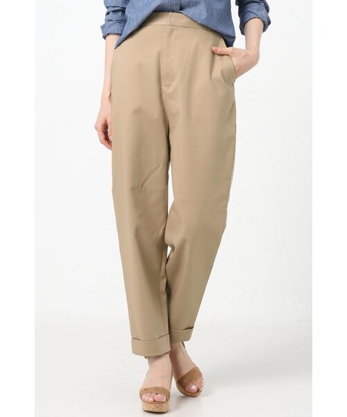 plage（プラージュ）の「《予約》二重織り ストレッチパンツ（パンツ・レディース・ナチュラル/ベージュ・34/36/38）」の3枚目の写真