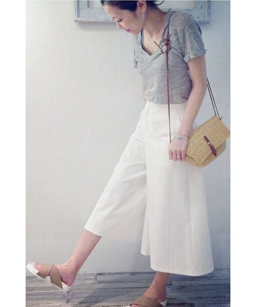 plage（プラージュ）の「《追加2予約》ドライギャバキュロットパンツ（パンツ・レディース・ホワイト/カーキ/ネイビー・34/36/38）」の20枚目の写真