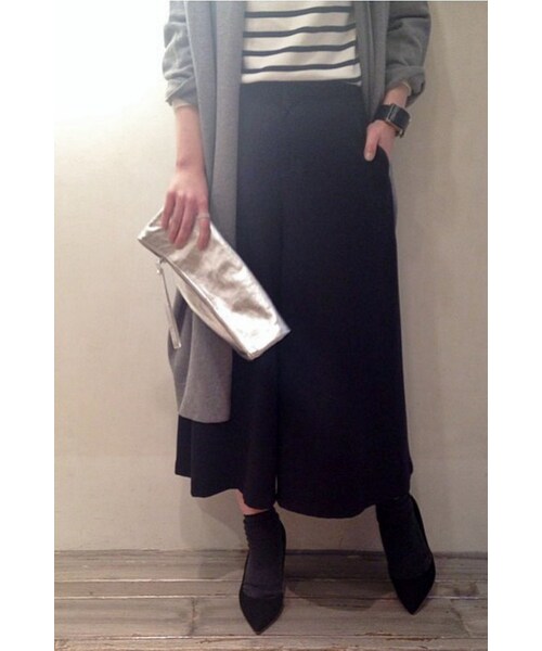 plage（プラージュ）の「《追加2予約》ドライギャバキュロットパンツ（パンツ・レディース・ホワイト/カーキ/ネイビー・34/36/38）」の3枚目の写真