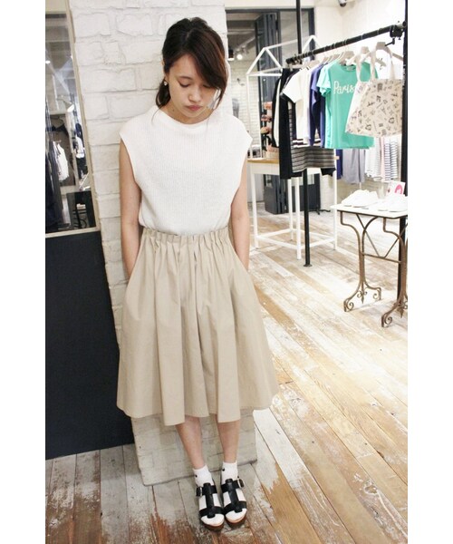 SLOBE IENA(スローブイエナ)の「7Gアゼハイネックベスト(トップス・レディース・ホワイト/カーキ/ネイビー・フリー)」の22枚目の写真