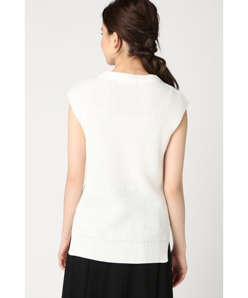 SLOBE IENA(スローブイエナ)の「7Gアゼハイネックベスト(トップス・レディース・ホワイト/カーキ/ネイビー・フリー)」の6枚目の写真
