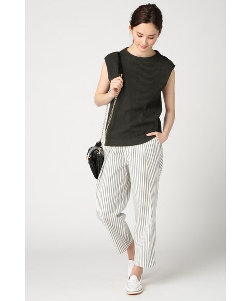 SLOBE IENA(スローブイエナ)の「7Gアゼハイネックベスト(トップス・レディース・ホワイト/カーキ/ネイビー・フリー)」の12枚目の写真