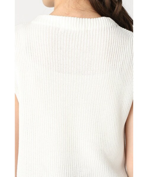 SLOBE IENA(スローブイエナ)の「7Gアゼハイネックベスト(トップス・レディース・ホワイト/カーキ/ネイビー・フリー)」の8枚目の写真