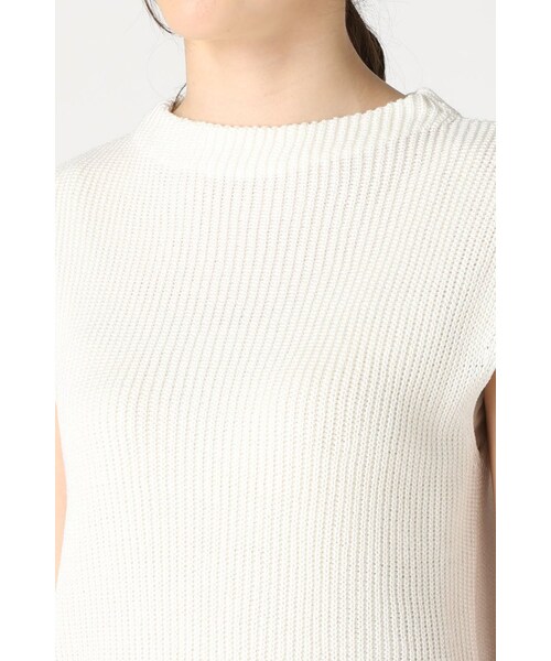 SLOBE IENA(スローブイエナ)の「7Gアゼハイネックベスト(トップス・レディース・ホワイト/カーキ/ネイビー・フリー)」の7枚目の写真