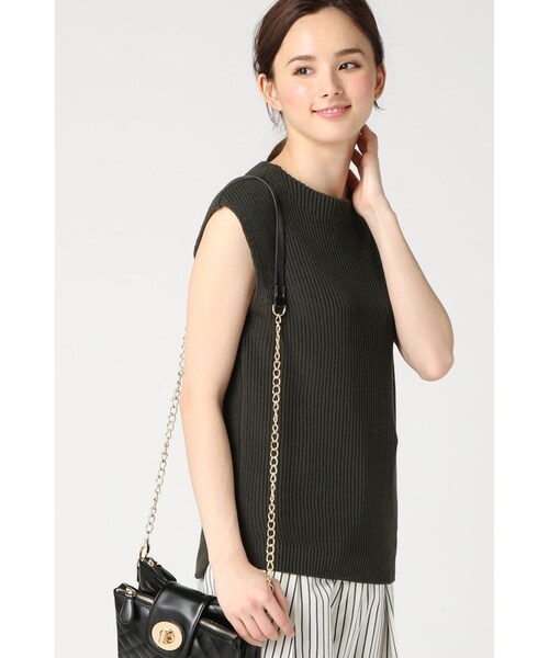 SLOBE IENA(スローブイエナ)の「7Gアゼハイネックベスト(トップス・レディース・ホワイト/カーキ/ネイビー・フリー)」の14枚目の写真