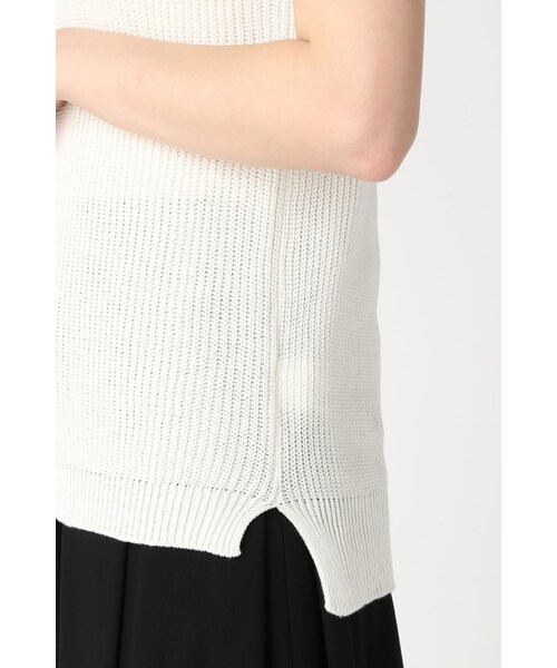 SLOBE IENA(スローブイエナ)の「7Gアゼハイネックベスト(トップス・レディース・ホワイト/カーキ/ネイビー・フリー)」の9枚目の写真