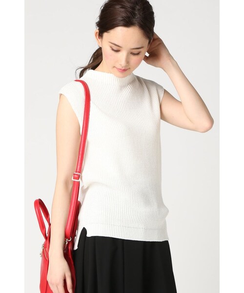 SLOBE IENA(スローブイエナ)の「7Gアゼハイネックベスト(トップス・レディース・ホワイト/カーキ/ネイビー・フリー)」の18枚目の写真