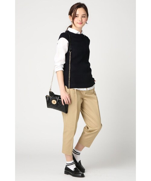 SLOBE IENA(スローブイエナ)の「7Gアゼハイネックベスト(トップス・レディース・ホワイト/カーキ/ネイビー・フリー)」の13枚目の写真