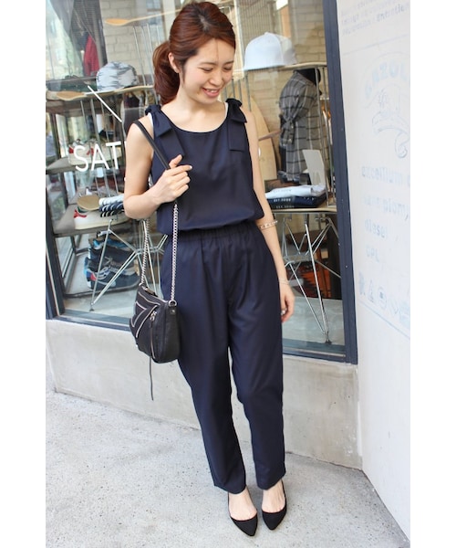 【未着用】スローブイエナ　オールインワン　ネイビー 未着用】スローブイエナ オールインワン ネイビー 未着用