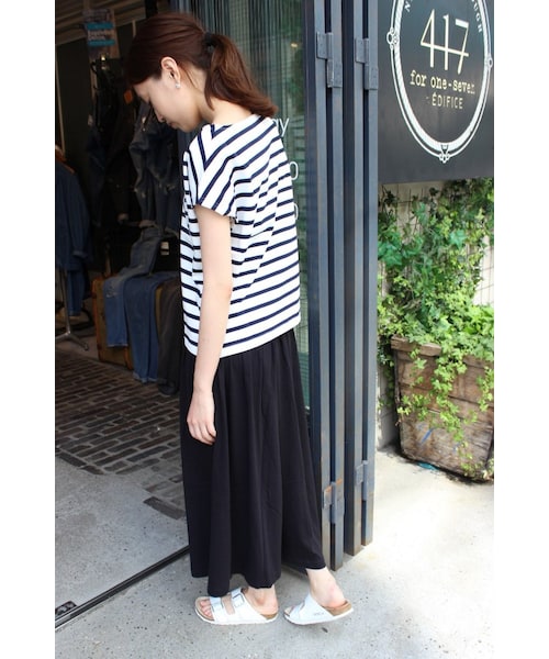 SLOBE IENA（スローブイエナ）の「メンモダールワイド パンツ（パンツ・レディース・ブラック/グレーA/ブルー・フリー）」の7枚目の写真