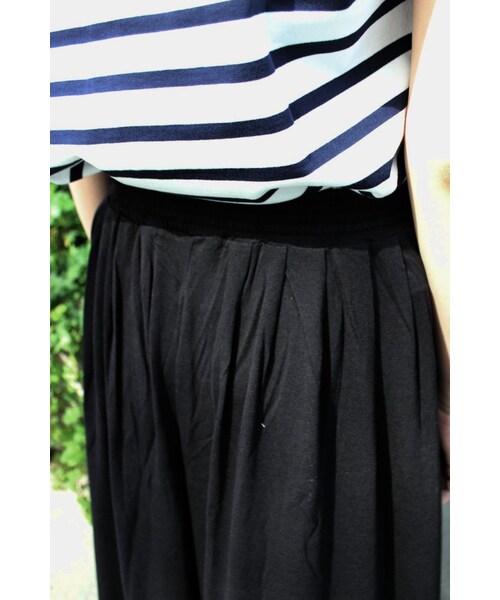 SLOBE IENA（スローブイエナ）の「メンモダールワイド パンツ（パンツ・レディース・ブラック/グレーA/ブルー・フリー）」の11枚目の写真