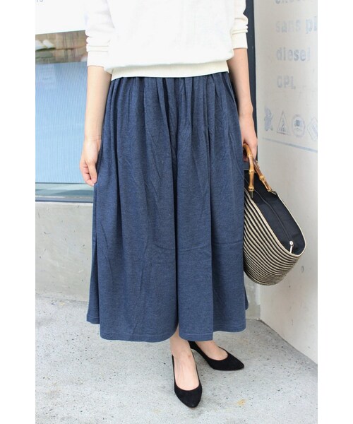 SLOBE IENA（スローブイエナ）の「メンモダールワイド パンツ（パンツ・レディース・ブラック/グレーA/ブルー・フリー）」の3枚目の写真