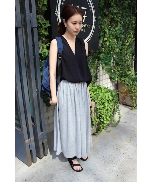 SLOBE IENA（スローブイエナ）の「メンモダールワイド パンツ（パンツ・レディース・ブラック/グレーA/ブルー・フリー）」の15枚目の写真