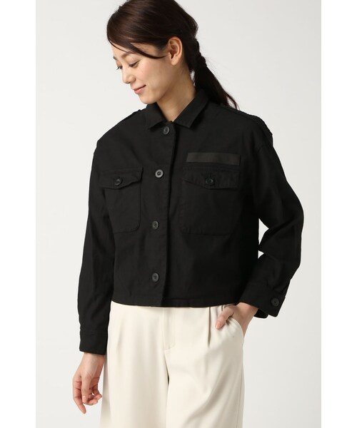 Spick & Span(スピックアンドスパン)の「バックサテンSTセイヒンゾメ ミリタリーシャツジャケット(ジャケット/アウター・レディース・グレー/カーキ・フリー)」の3枚目の写真