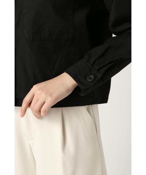 Spick & Span(スピックアンドスパン)の「バックサテンSTセイヒンゾメ ミリタリーシャツジャケット(ジャケット/アウター・レディース・グレー/カーキ・フリー)」の8枚目の写真