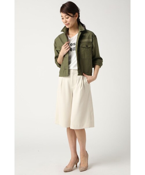 Spick & Span(スピックアンドスパン)の「バックサテンSTセイヒンゾメ ミリタリーシャツジャケット(ジャケット/アウター・レディース・グレー/カーキ・フリー)」の15枚目の写真
