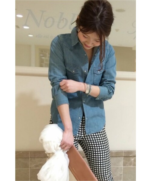 【美品】NOBLE デニムシャツ NOBLE デニムカフタンシャツ - メルカリ