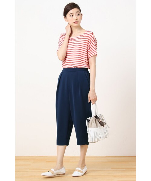 Spick & Span（スピックアンドスパン）の「エステルツイル クロップドイージー（パンツ・レディース・ブラック/カーキ/ネイビー・36/38）」の17枚目の写真