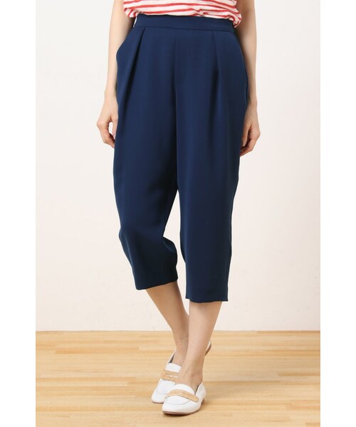 Spick & Span（スピックアンドスパン）の「エステルツイル クロップドイージー（パンツ・レディース・ブラック/カーキ/ネイビー・36/38）」の8枚目の写真