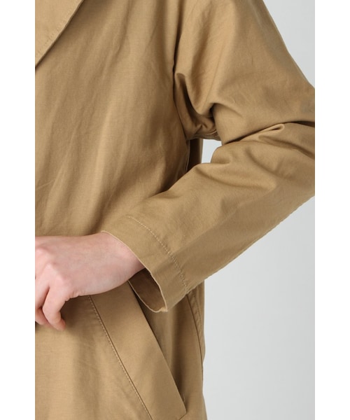 JOURNAL STANDARD（ジャーナルスタンダード）の「バックサテン ロングコート（ジャケット/アウター・レディース・ブラック A/ベージュ・フリー）」の8枚目の写真