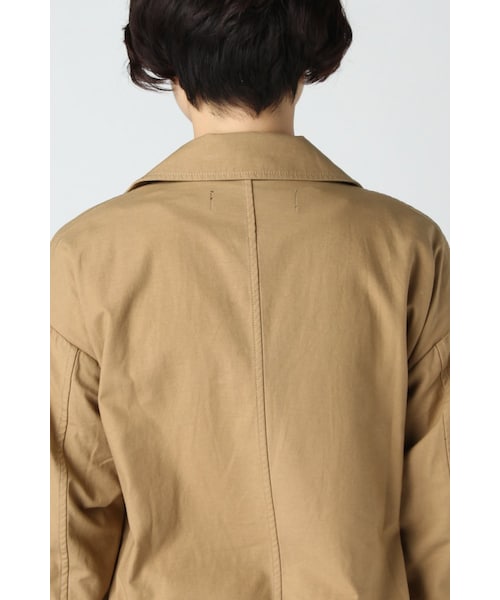 JOURNAL STANDARD（ジャーナルスタンダード）の「バックサテン ロングコート（ジャケット/アウター・レディース・ブラック A/ベージュ・フリー）」の7枚目の写真