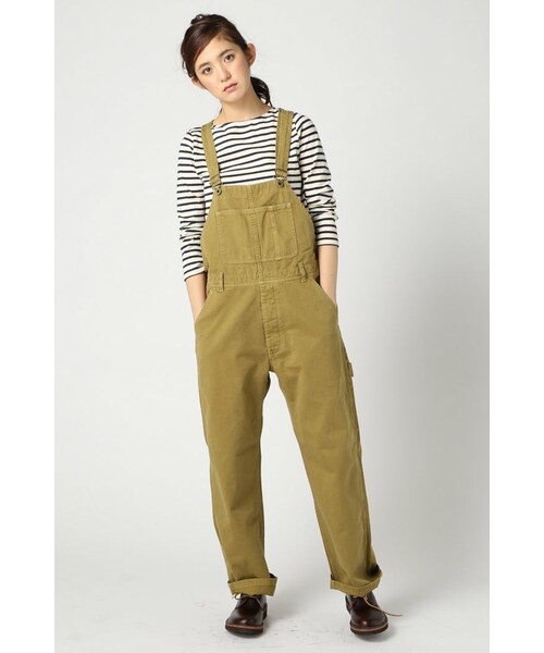 JOURNAL STANDARD LUXE（ジャーナルスタンダード　ラックス）の「オーバーダイ チノ オーバーオール（オールインワン・サロペット・レディース・ブラック/ホワイト/キャメル・S/M）」の3枚目の写真