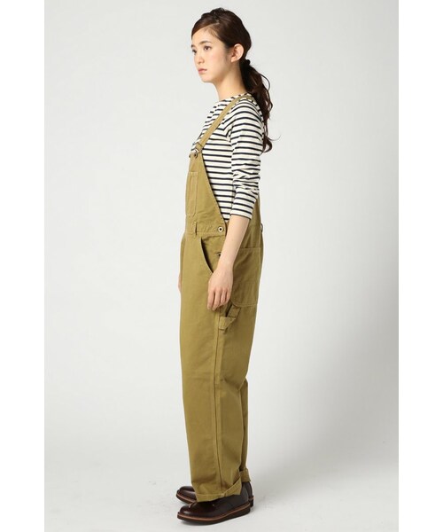 JOURNAL STANDARD LUXE（ジャーナルスタンダード　ラックス）の「オーバーダイ チノ オーバーオール（オールインワン・サロペット・レディース・ブラック/ホワイト/キャメル・S/M）」の5枚目の写真