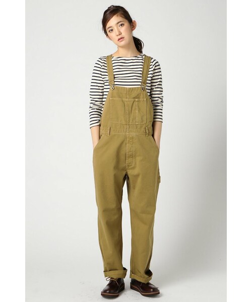 JOURNAL STANDARD LUXE（ジャーナルスタンダード　ラックス）の「オーバーダイ チノ オーバーオール（オールインワン・サロペット・レディース・ブラック/ホワイト/キャメル・S/M）」の4枚目の写真