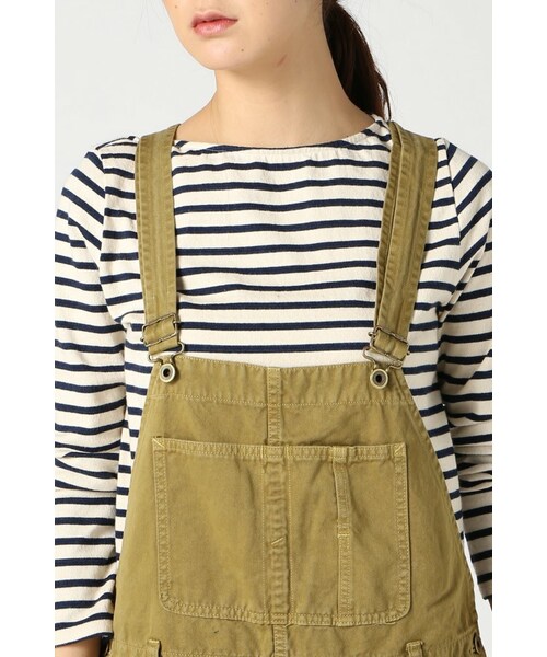 JOURNAL STANDARD LUXE（ジャーナルスタンダード　ラックス）の「オーバーダイ チノ オーバーオール（オールインワン・サロペット・レディース・ブラック/ホワイト/キャメル・S/M）」の7枚目の写真