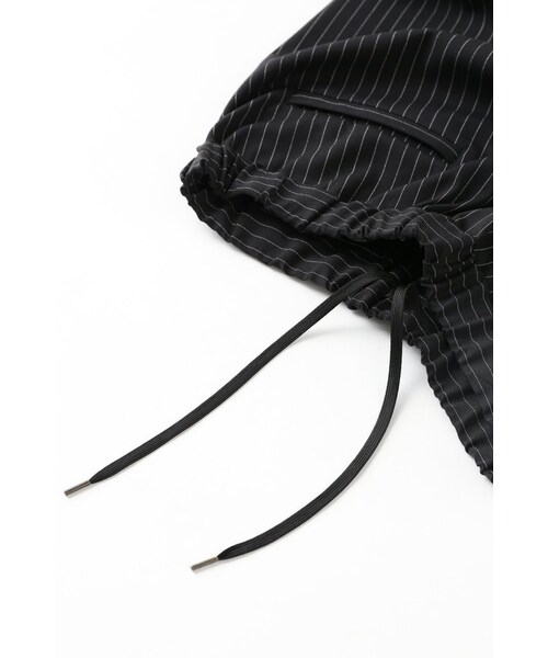 JOURNAL STANDARD（ジャーナルスタンダード）の「T/Rストライプウエストゴムパンツ（パンツ・レディース・ブラック/ネイビー・36/38/40）」の11枚目の写真