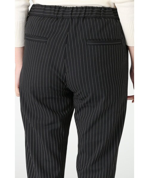 JOURNAL STANDARD（ジャーナルスタンダード）の「T/Rストライプウエストゴムパンツ（パンツ・レディース・ブラック/ネイビー・36/38/40）」の7枚目の写真