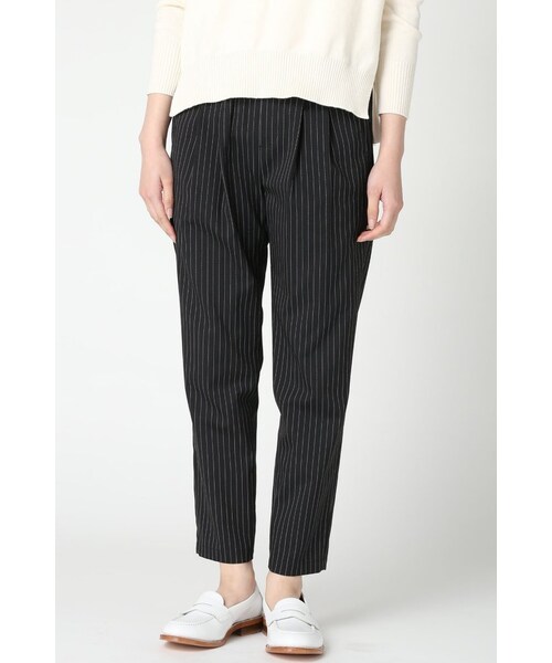 JOURNAL STANDARD（ジャーナルスタンダード）の「T/Rストライプウエストゴムパンツ（パンツ・レディース・ブラック/ネイビー・36/38/40）」の3枚目の写真