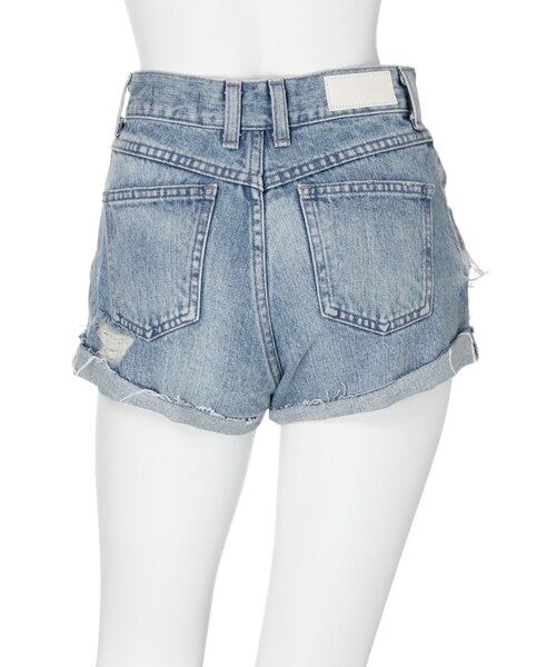 GYDA（ジェイダ）の「J/Wダメージショートパンツ（パンツ・レディース・オフホワイト/ブルー/アイスブルー・XS/S/M）」の9枚目の写真