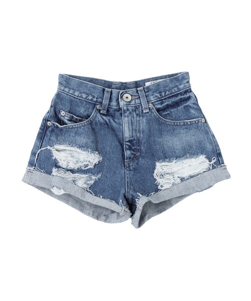 GYDA（ジェイダ）の「J/Wダメージショートパンツ（パンツ・レディース・オフホワイト/ブルー/アイスブルー・XS/S/M）」の2枚目の写真