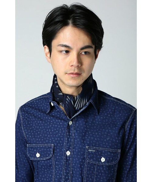 JOURNAL STANDARD（ジャーナルスタンダード）の「KASURI FABRIC / 備後絣: スカーフ（財布/小物・レディース・ネイビー・フリー）」の5枚目の写真