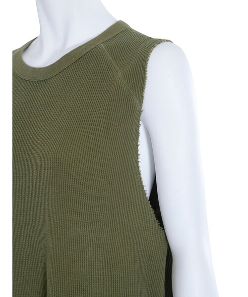 Ungrid（アングリッド）の「ワッフルリメイクワンピース（ワンピース/ドレス・レディース・オフホワイト/チャコールグレー/カーキ）」の10枚目の写真