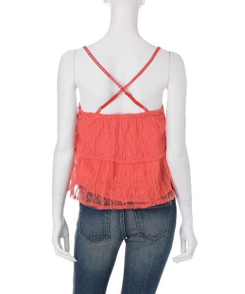 Ungrid（アングリッド）の「チュールレイヤードキャミ（トップス・レディース・オフホワイト/ブラック/レッド・F）」の6枚目の写真