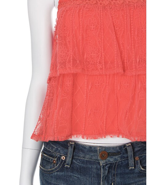 Ungrid（アングリッド）の「チュールレイヤードキャミ（トップス・レディース・オフホワイト/ブラック/レッド・F）」の9枚目の写真