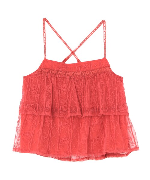 Ungrid（アングリッド）の「チュールレイヤードキャミ（トップス・レディース・オフホワイト/ブラック/レッド・F）」の11枚目の写真