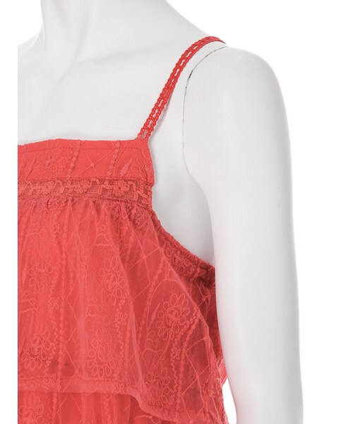 Ungrid（アングリッド）の「チュールレイヤードキャミ（トップス・レディース・オフホワイト/ブラック/レッド・F）」の8枚目の写真