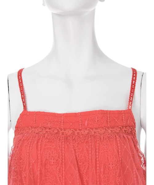 Ungrid（アングリッド）の「チュールレイヤードキャミ（トップス・レディース・オフホワイト/ブラック/レッド・F）」の7枚目の写真