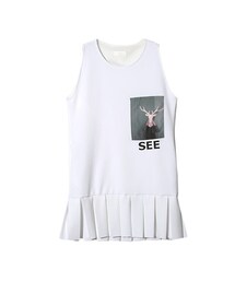 STYLENANDA | プリーツ切替セーラーカラーワンピース(ホワイト)(ワンピース/ドレス)