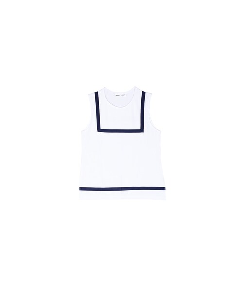 ROCKET x LUNCH（ロケットアンドランチ）の「FRAME T（トップス・レディース・WHITE/NAVY・FREE）」の2枚目の写真